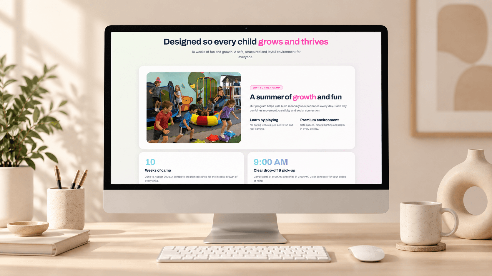 Página web de un programa infantil